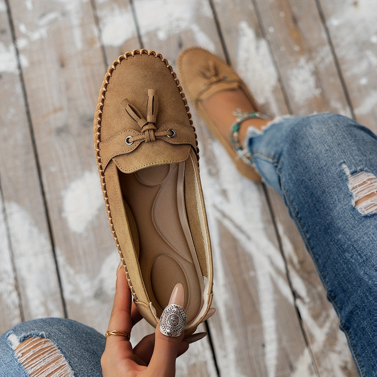 Nadine Tassel Loafer — Kolvia women's comfort footwear — view 11